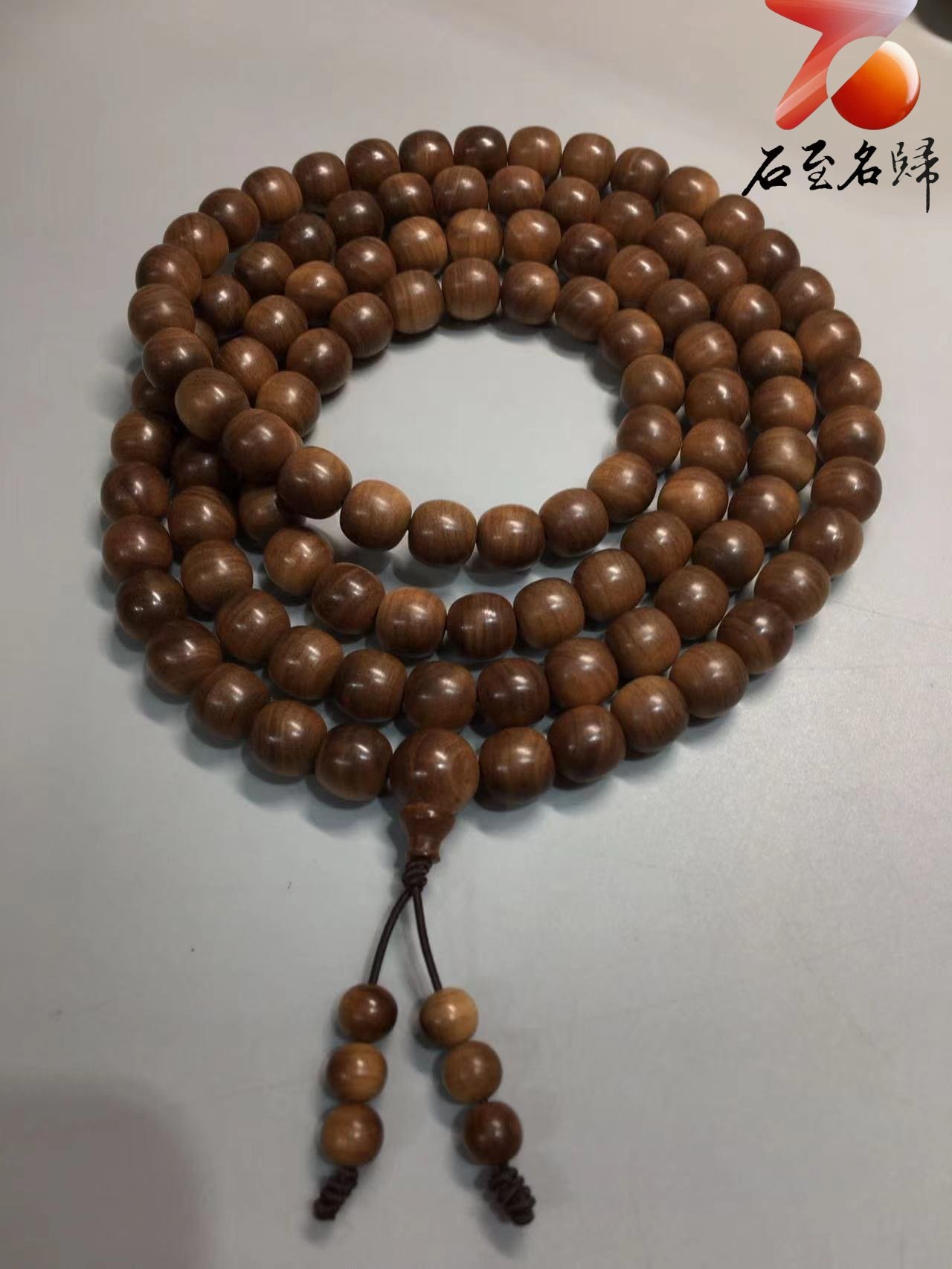 正宗印度老山檀香 虎皮紋爆黑肉九分沉 【傳世臻品老型珠】