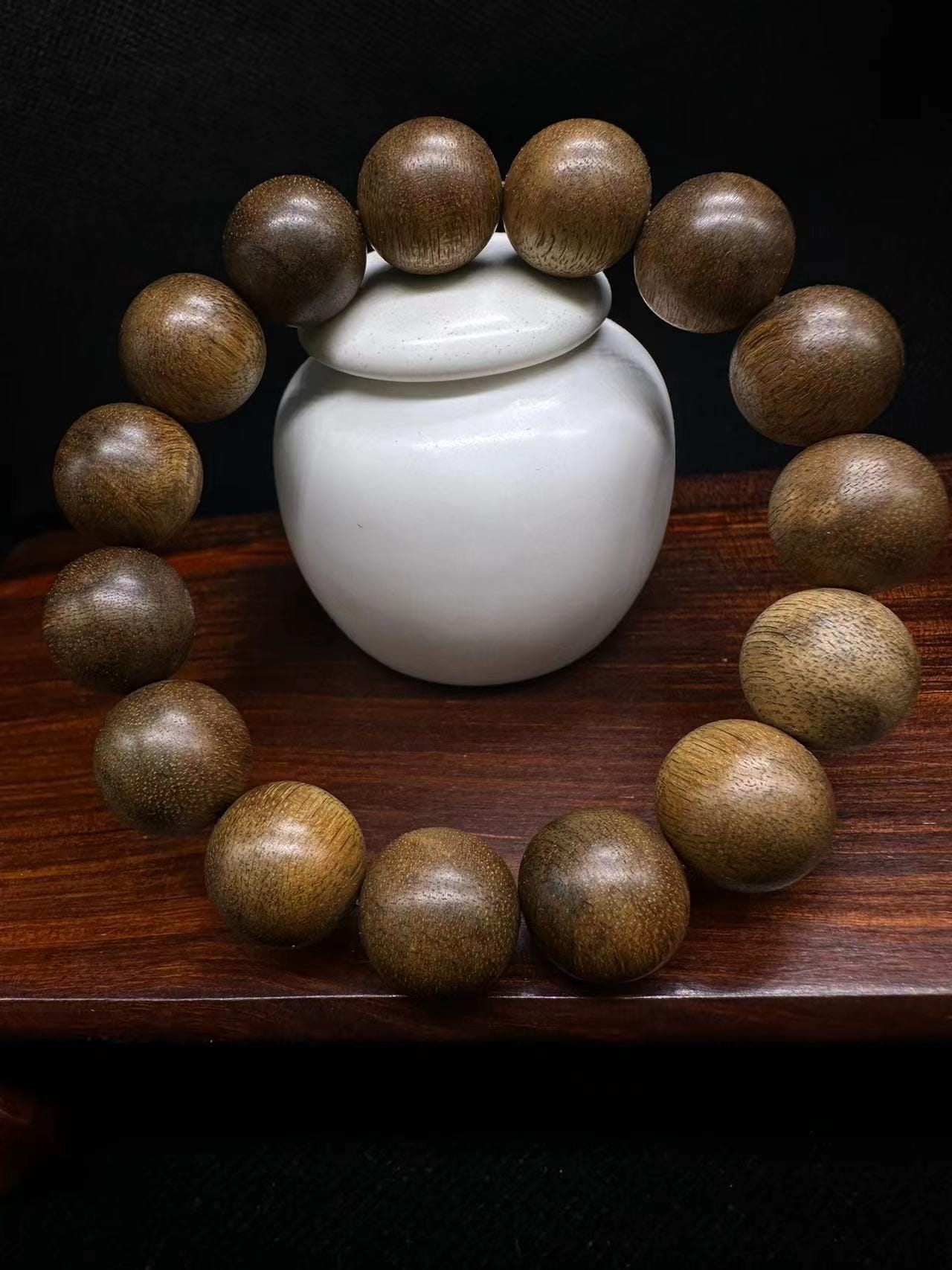 天然野生料 順化红土沉香手串14mm手串 重量16.1克