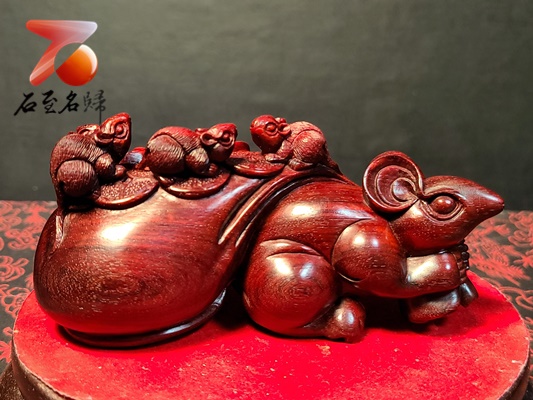 印度小葉紫檀【五鼠聚財】