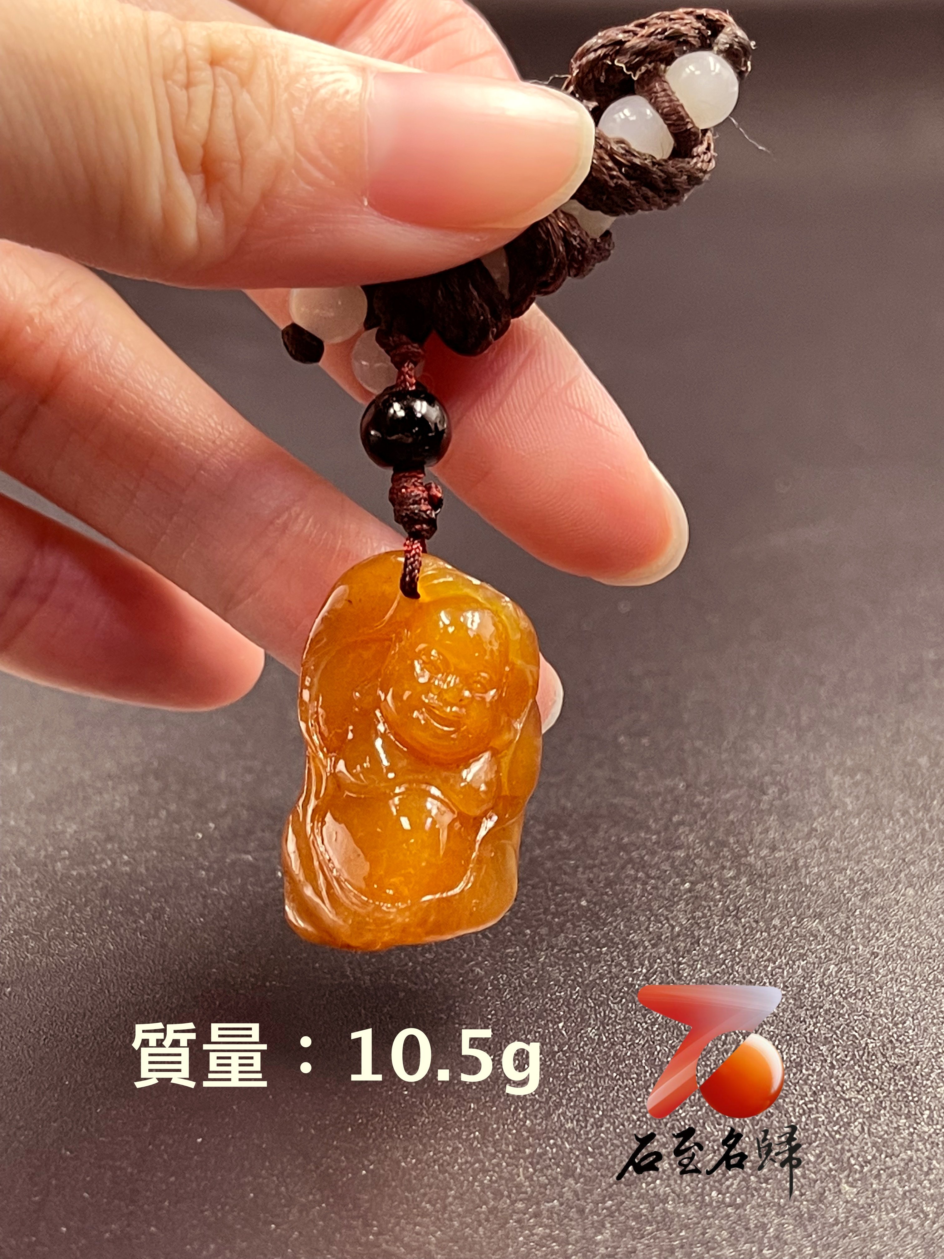 壽山田黃石收藏雕件【彌勒】 附福州壽山石鑑定中心鑑定證書 田黃重量10.5公克