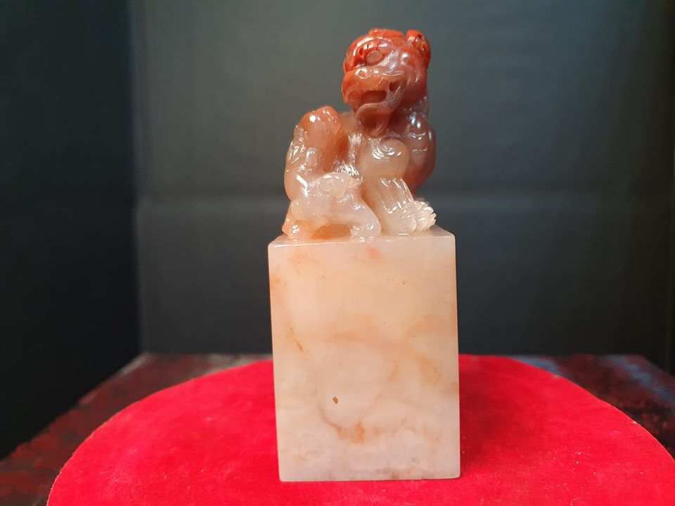 極品芙蓉石結晶印章【貔貅】