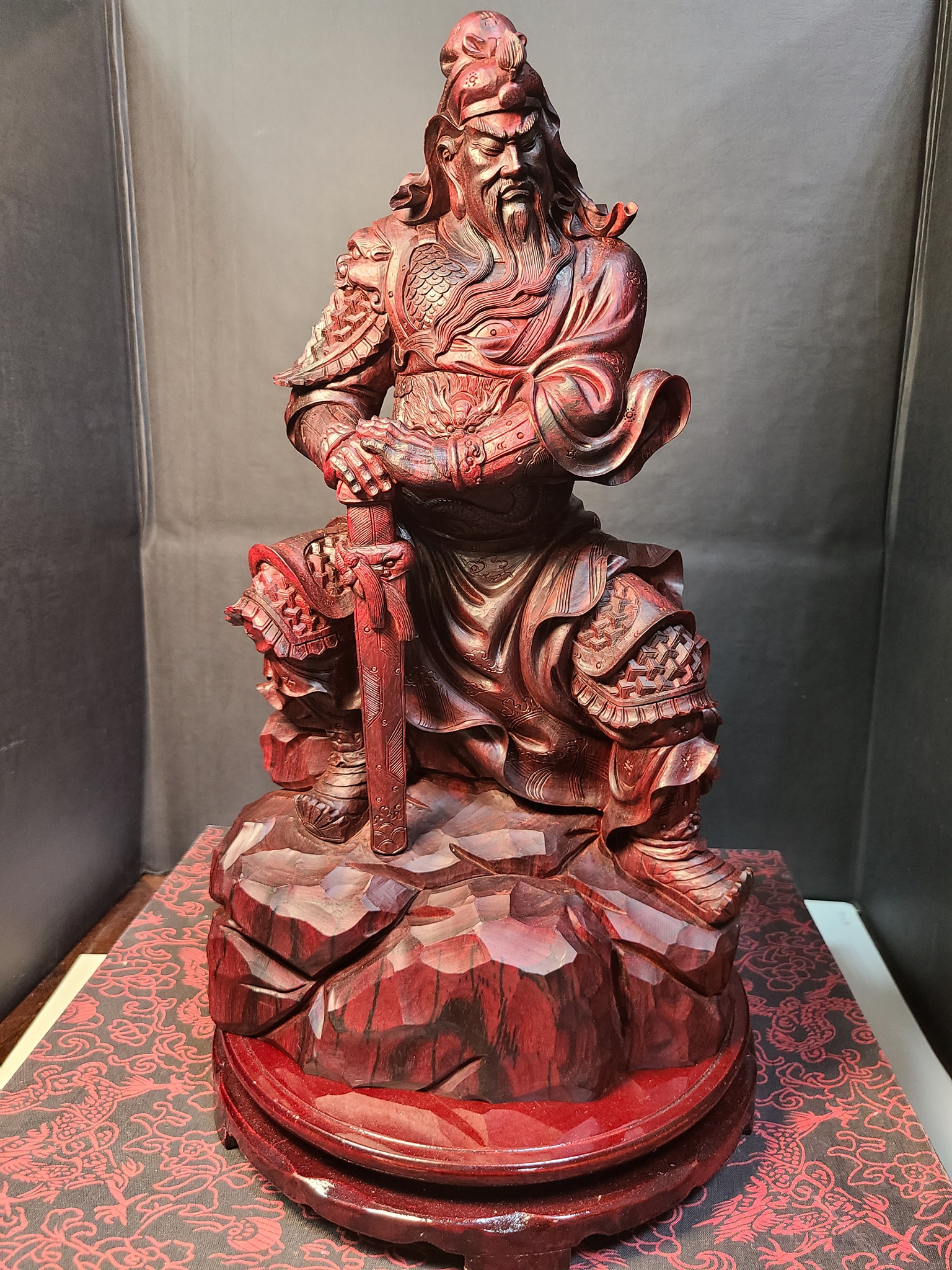 印度小葉紫檀【關聖帝君-關羽全品】