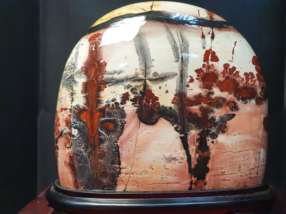 國畫石【花紅如畫】