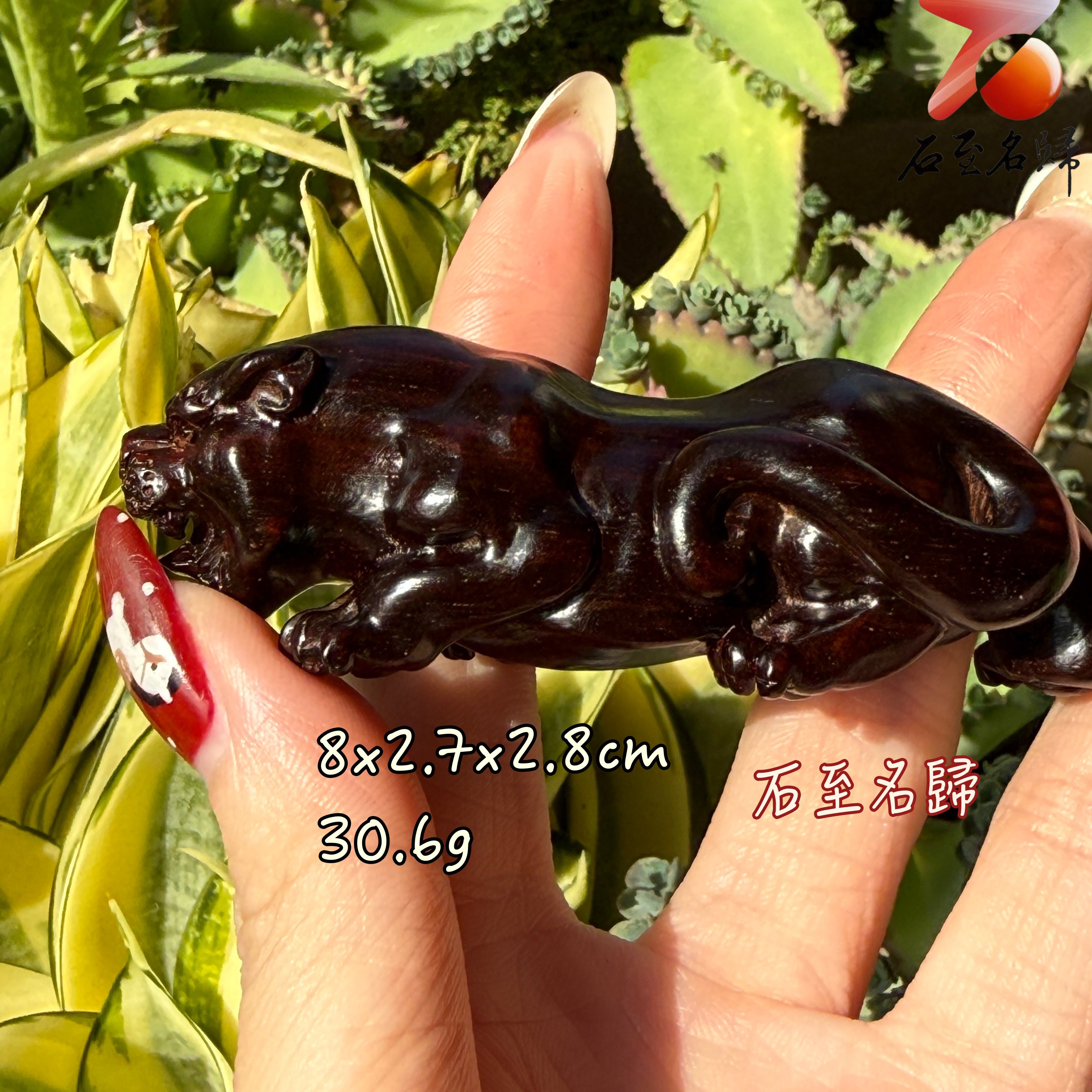 天然 印度小葉紫檀高油密帶金星樹心料 湘工手作【伏勢財豹】