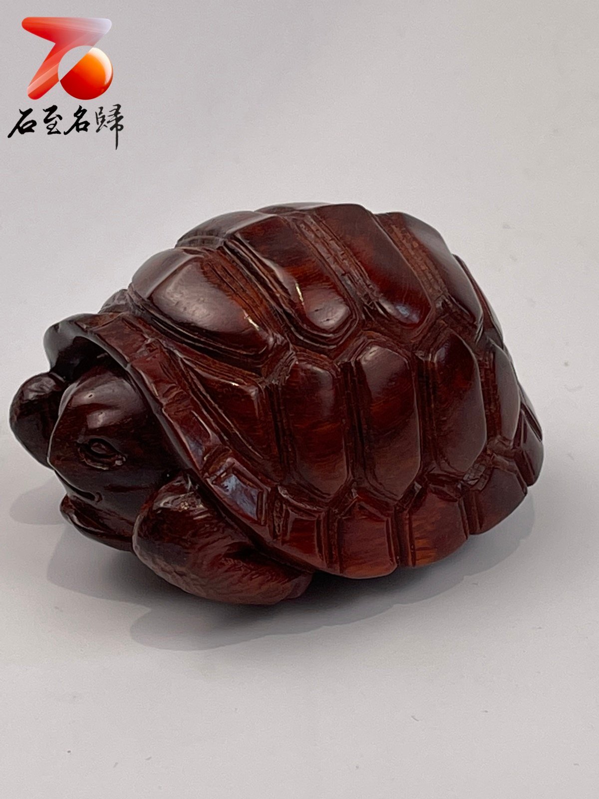 印度小葉紫檀高油密二膘料製 湖南湘工手作  【長壽龜】