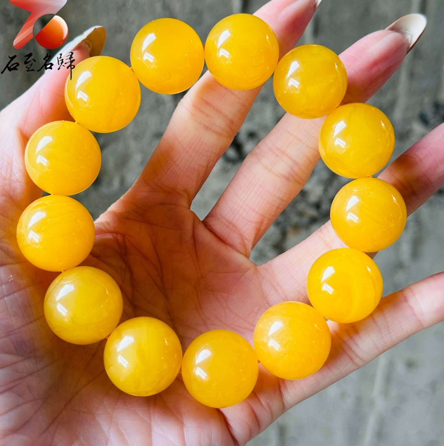 驚艷時光的瑰寶 | 純天然雞油紅18mm+蜜蠟手串