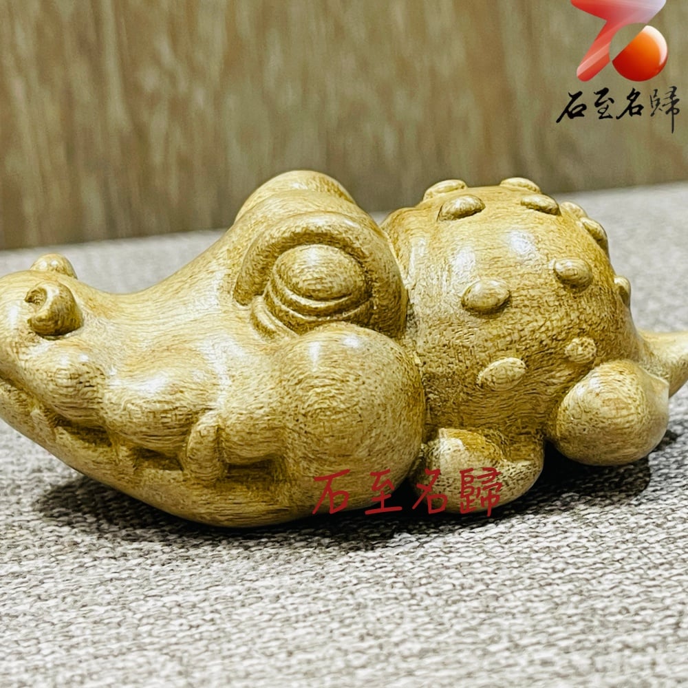 四川雅安金絲楠木小葉楨楠【鱷魚造型穴道按摩手把件】