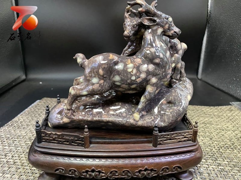 青田奇石 梅花鹿【路路發】