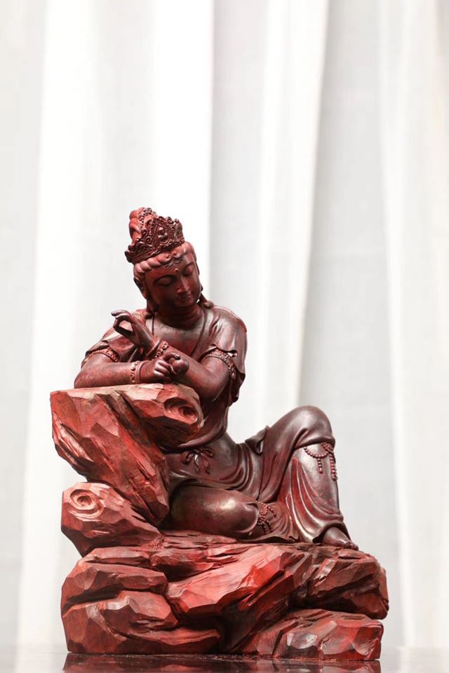 印度小葉紫檀清刀製 三十三觀音之十九【能靜觀音】