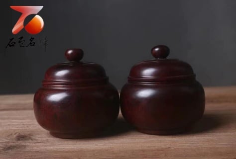 印度小葉紫檀高油密製品【好事成雙-茶葉罐】