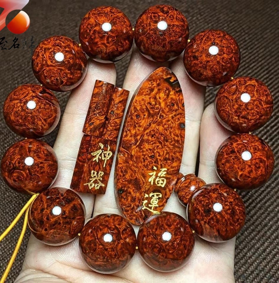 印度小葉紫檀 超爆滿瘤疤20mm手珠 【神器】