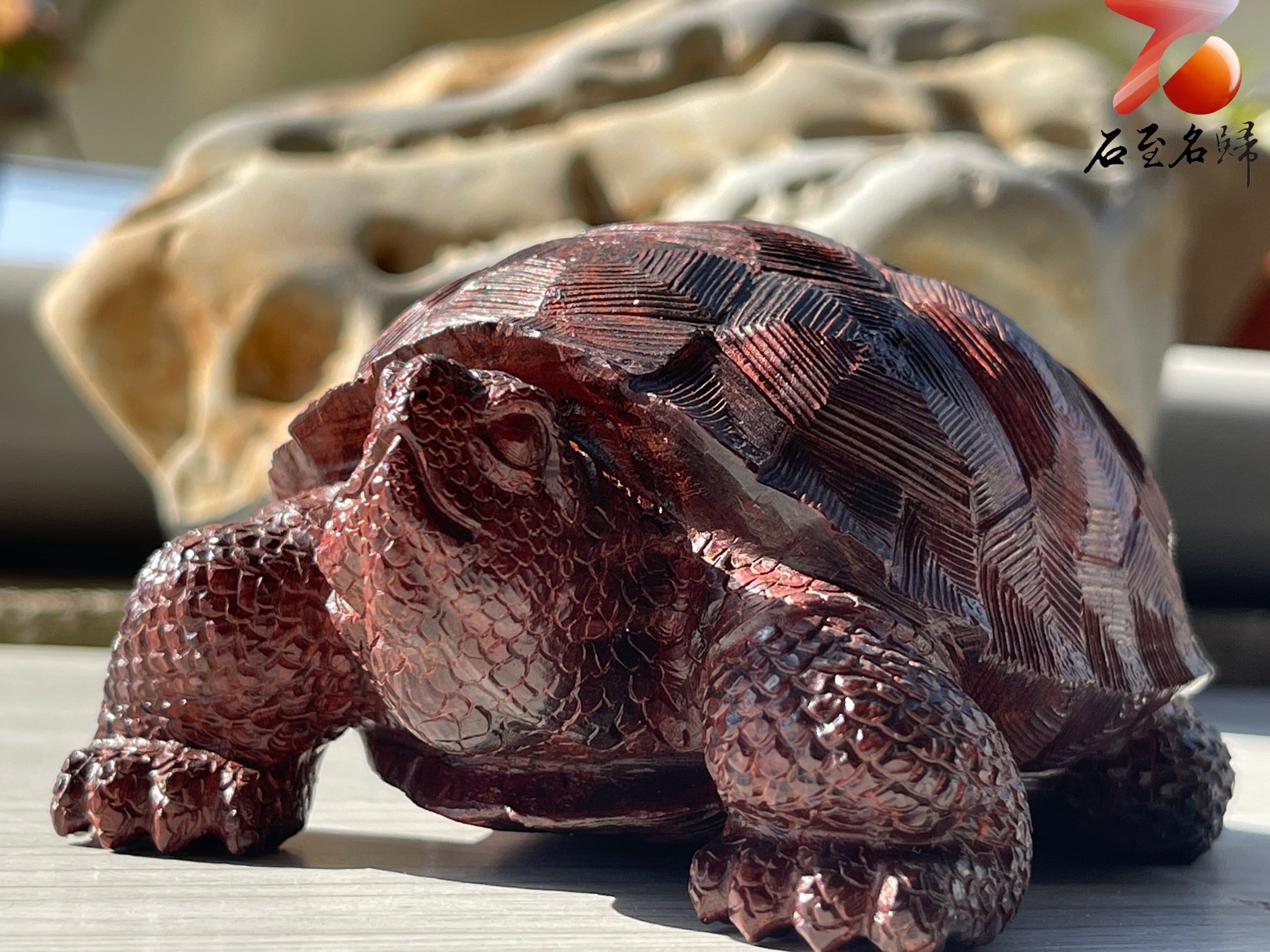 印度小葉紫檀高油密二膘料 湘工手作【平安龜】