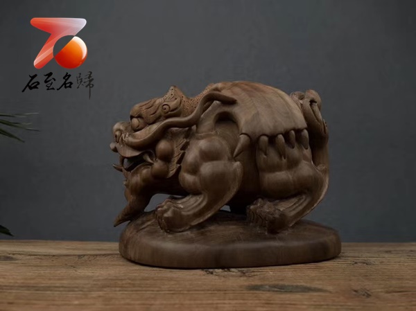 印度老山檀香極品陰沉黑肉料【霸氣貔貅】