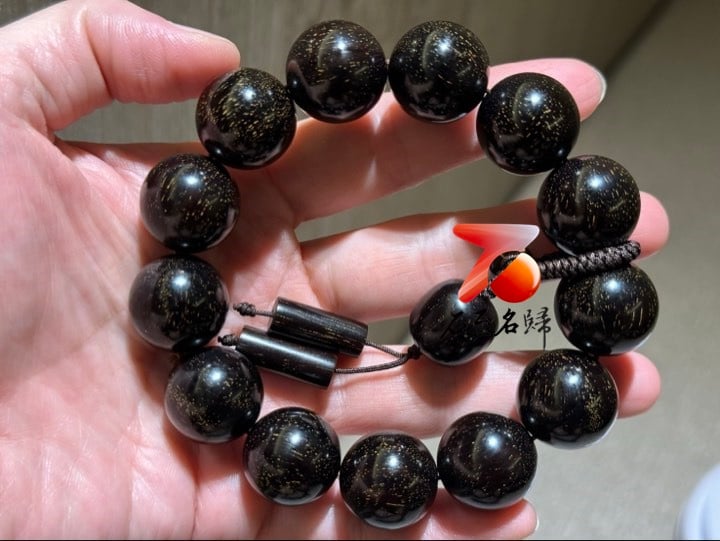 正宗印度小葉紫檀極品鏡面質感 超爆滿星18mm手珠 附精美收藏禮盒+盤玩袋+盤玩手套