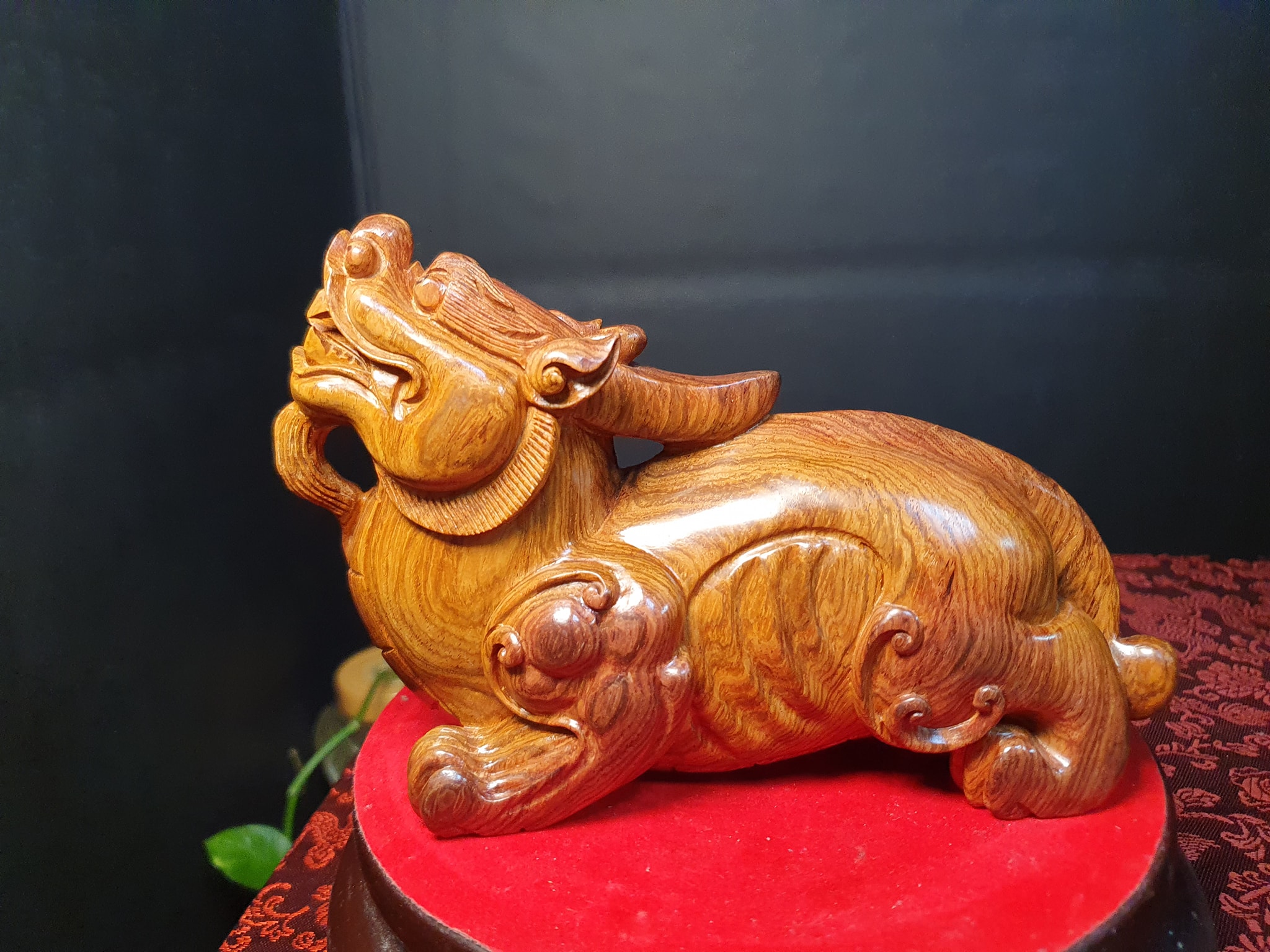 海南黃花梨黃金底老料【漢代貔貅】