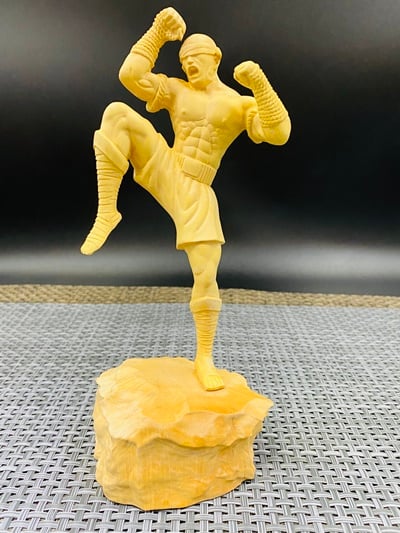 黃楊木精雕作品【LOL遊戲角色-盲僧:勇者無敵】