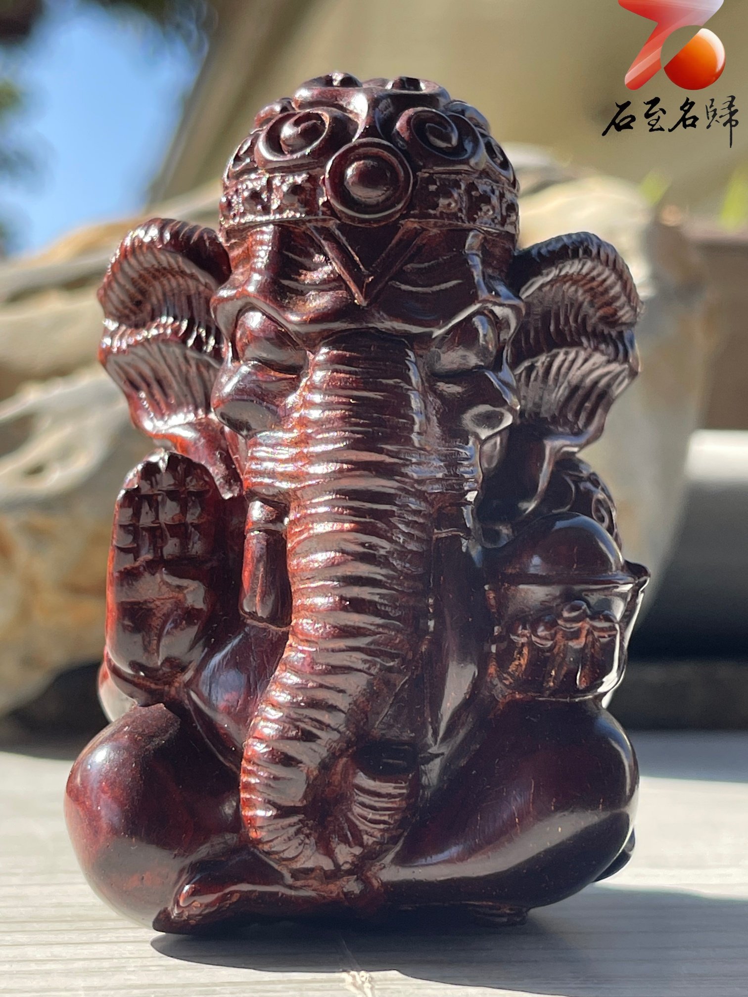 印度小葉紫檀高油密二膘料 湘工手作【象神】