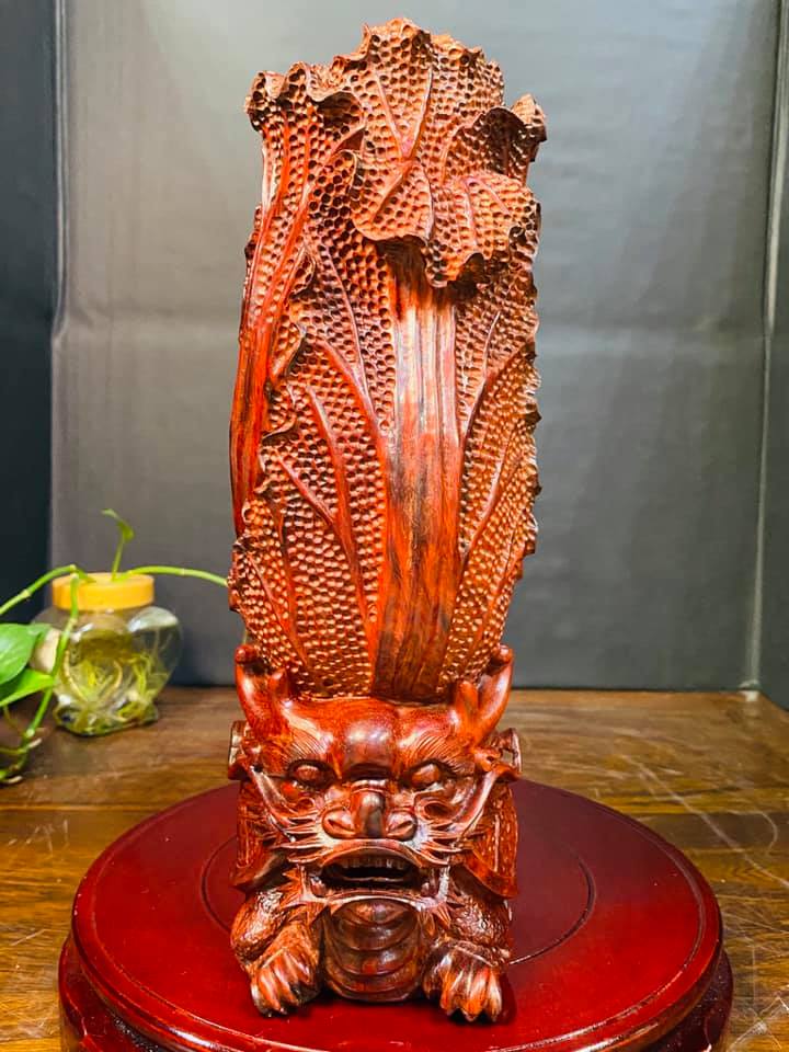 印度小葉紫檀【百財歸來-白菜+烏龜】