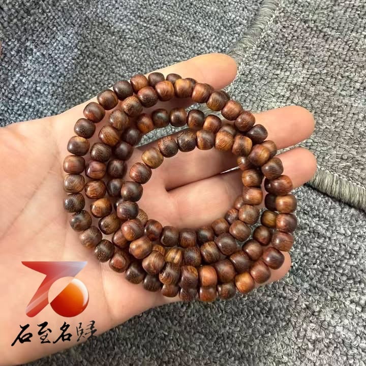 海南黃花梨 油梨老料6×7mm×108顆手串