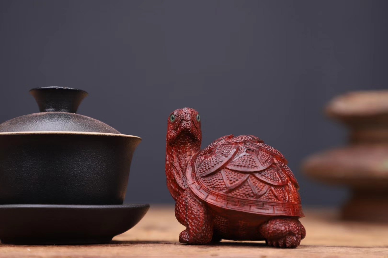 印度小葉紫檀【金錢龜-驀然回首】