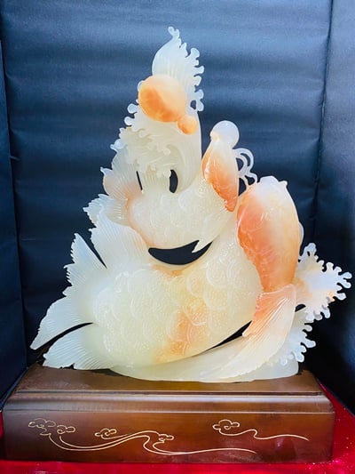 阿富汗紅花冰玉【雙龍搶珠】