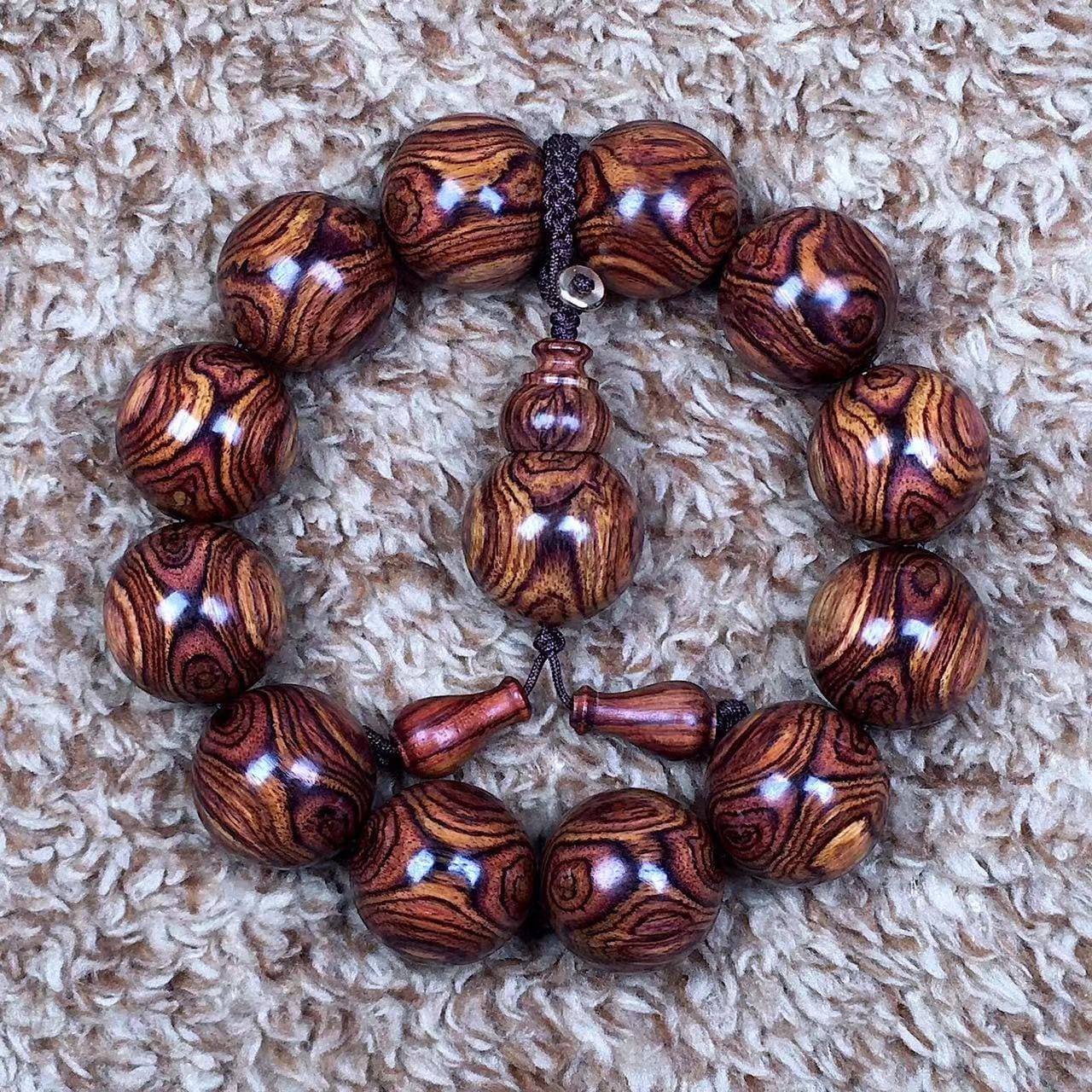 鼎藏 海南黃花梨野生料20mm手珠 重量46.5克