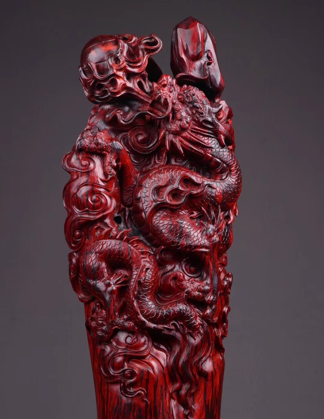 印度小葉紫檀高品質案擺【龍行天下】