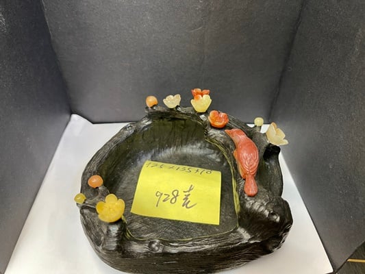 壽山石結晶桃花紅白芙蓉【喜上梅梢】