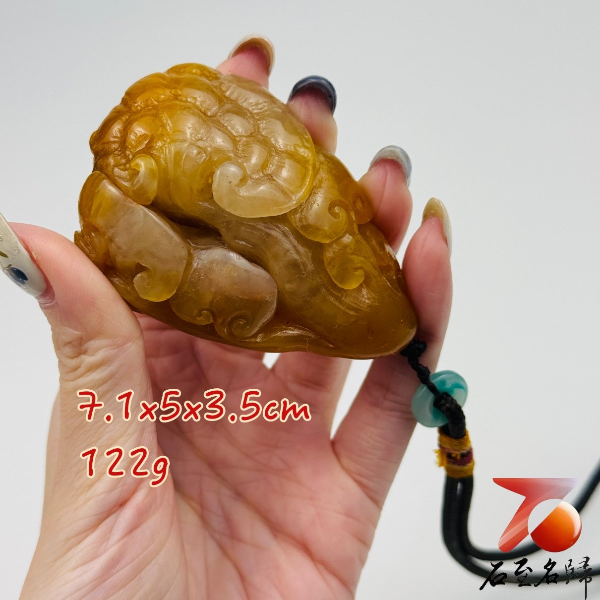 壽山石純手工精雕【靈芝獻瑞】福壽綿長・祥瑞雅藏
