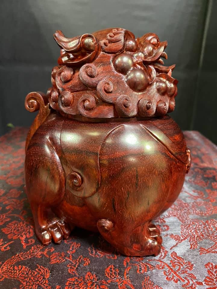 印度小葉紫檀【望天吼香爐】