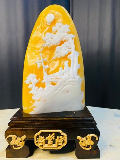 金水凍石【一輪明月】