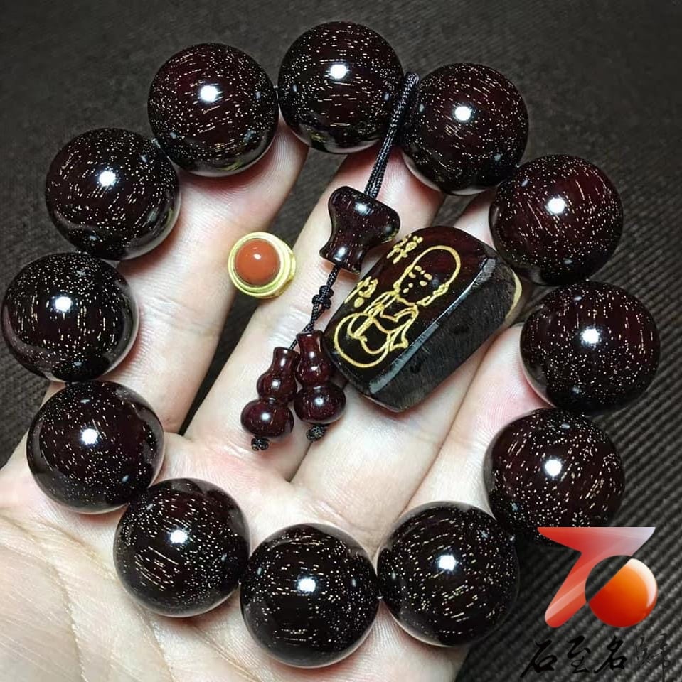 印度小葉紫檀20mm×12顆 爆滿金星【禪悟】