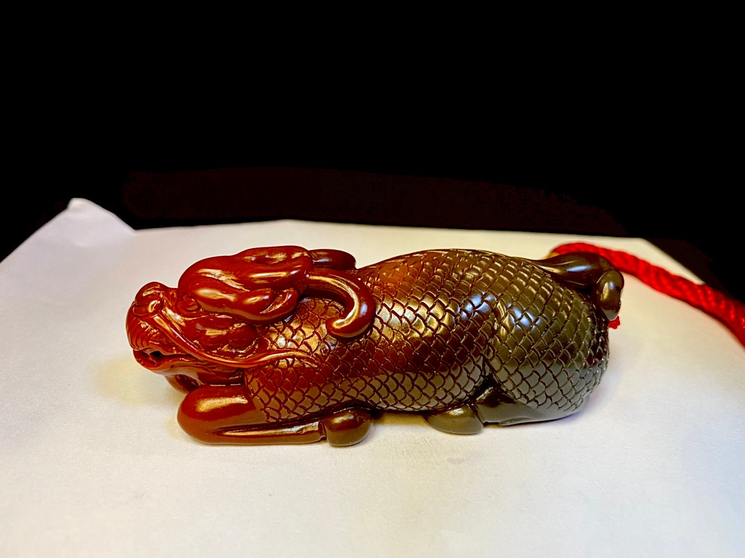 老師傅手工 壽山五彩石手把件【麒麟呈祥】