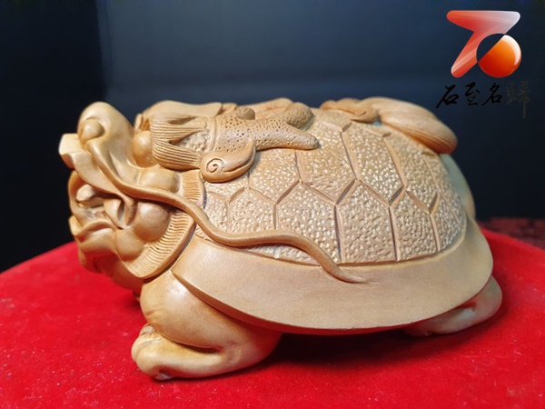 印度老山檀香全手工-湖南大師雕刻【招財龍龜】