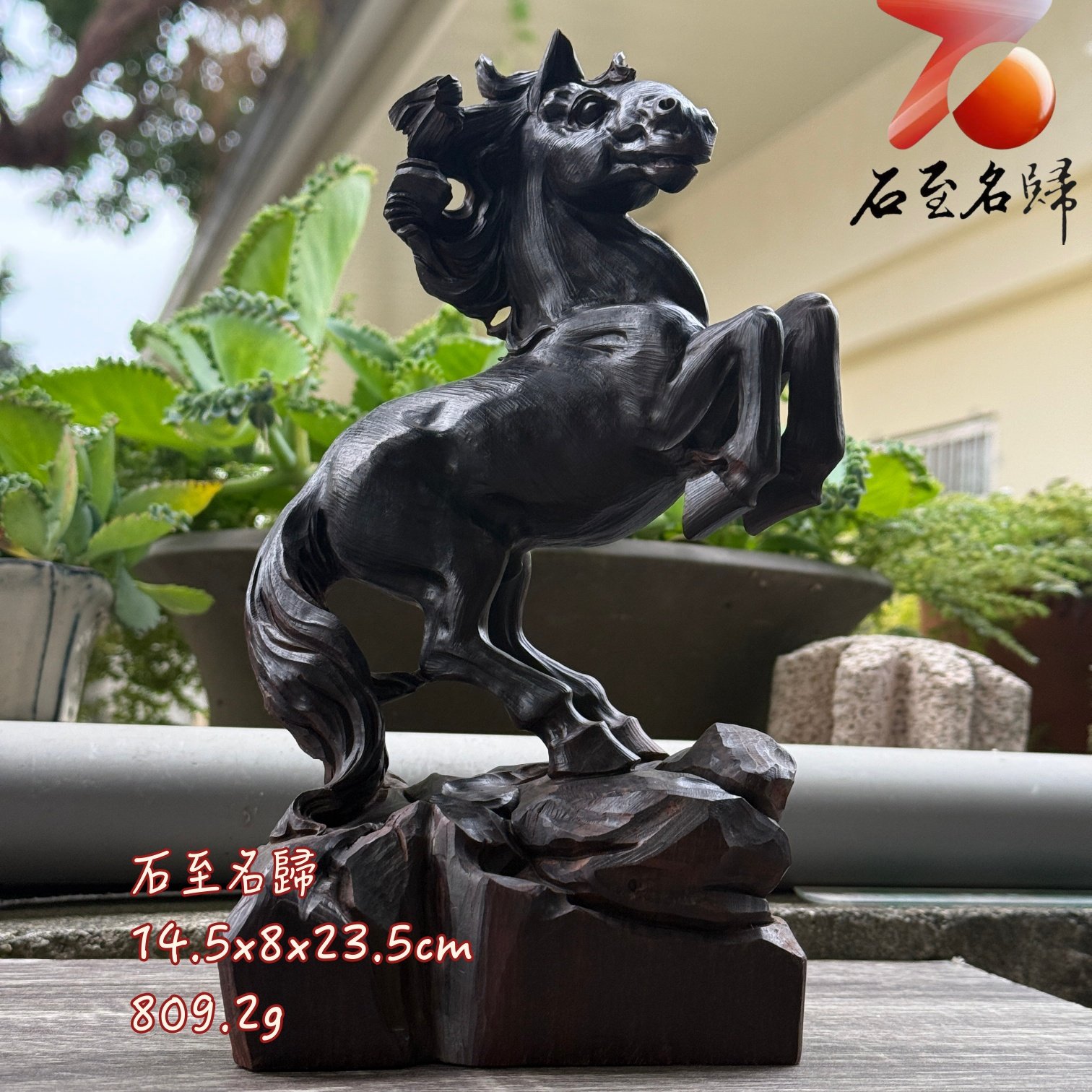 印度小葉紫檀老料 · 霸氣騰躍之作【馬踏飛升】