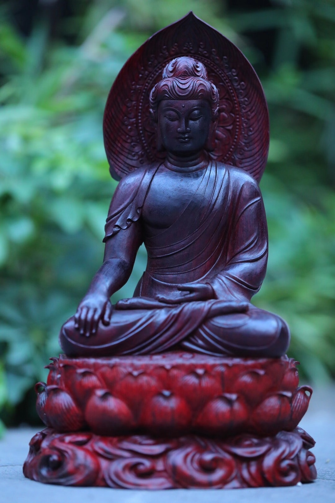 印度小葉紫檀老料 大口徑清刀【阿彌陀佛】