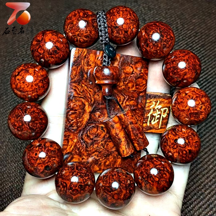 印度小葉紫檀18mm超爆滿纓子瘤疤【御】