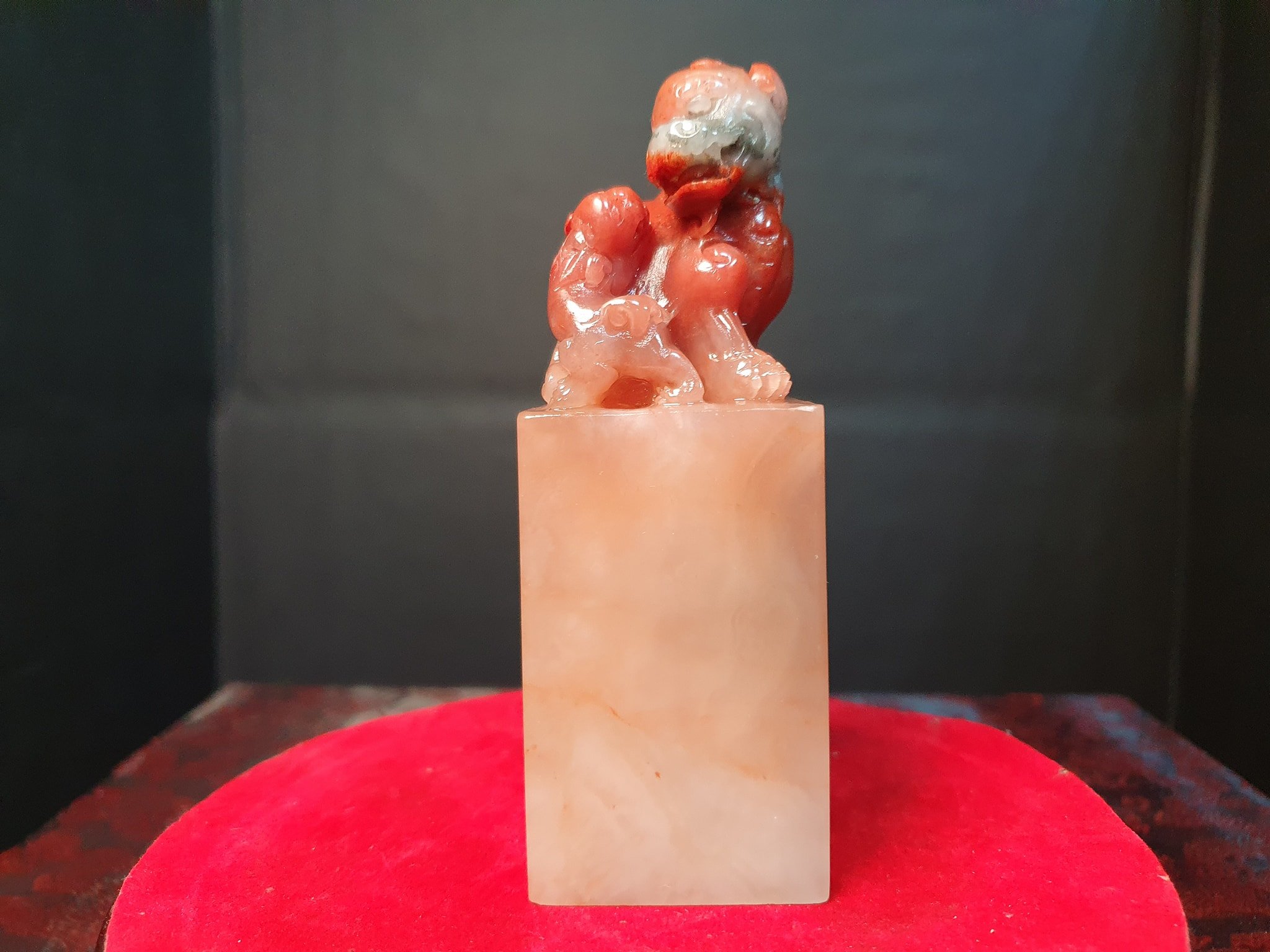 極品芙蓉石結晶印章【貔貅】