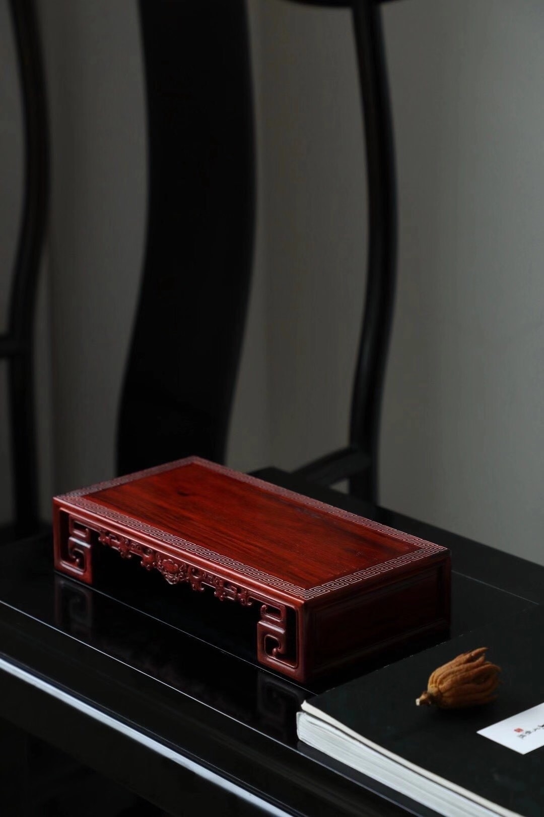 印度小葉紫檀老料製作【案上雲煙／座几】