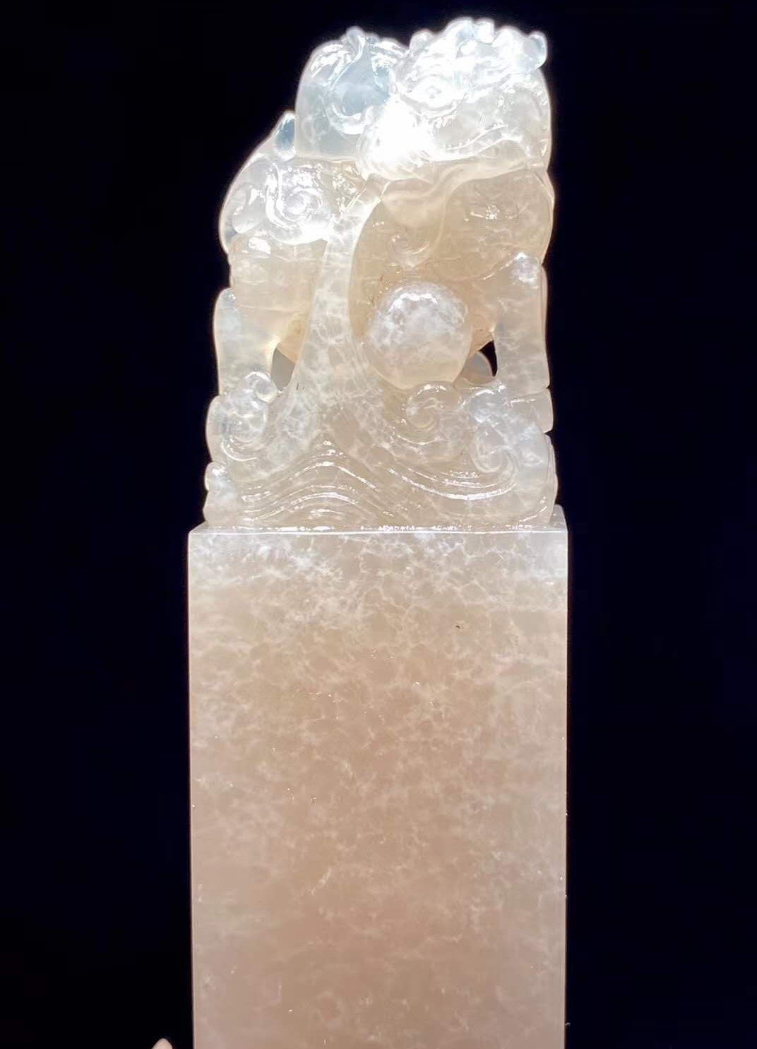 壽山荔枝凍 蘿蔔絲滿絲極品【麒麟呈祥】