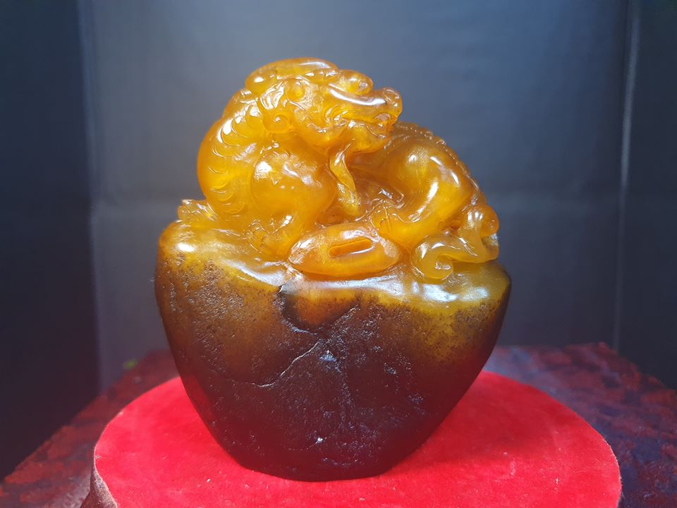 壽山石擺件 【招財貔貅】