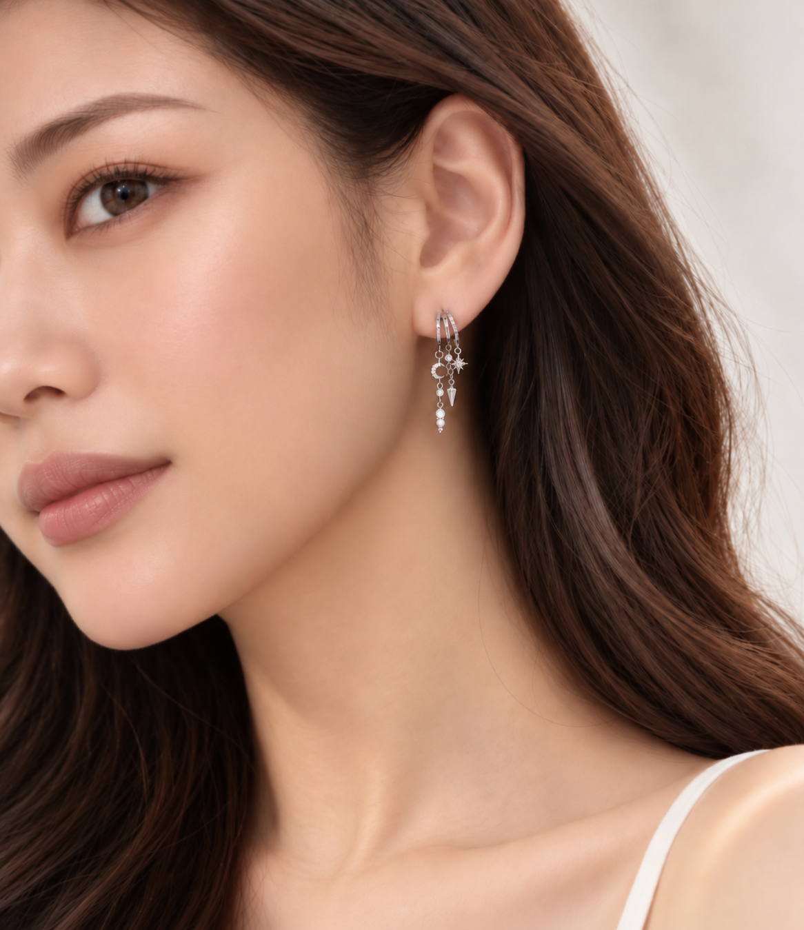 s925純銀歐美個性鑲鑽｜耳環