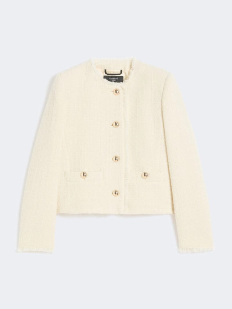 WEEKEND羊毛混紡毛呢圓領外套