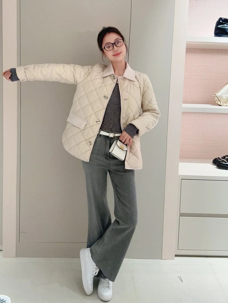 MARELLA菱形絎縫腰帶外套