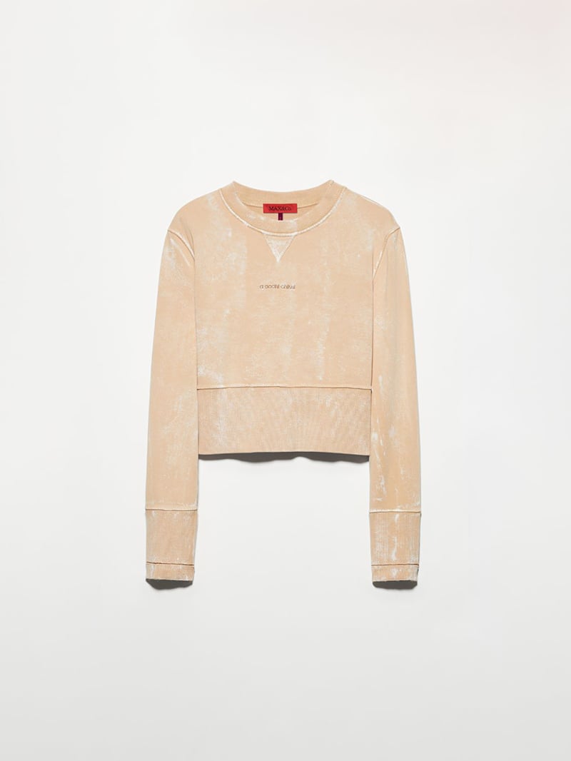 MAX&Co.做舊效果高羅紋短大學T