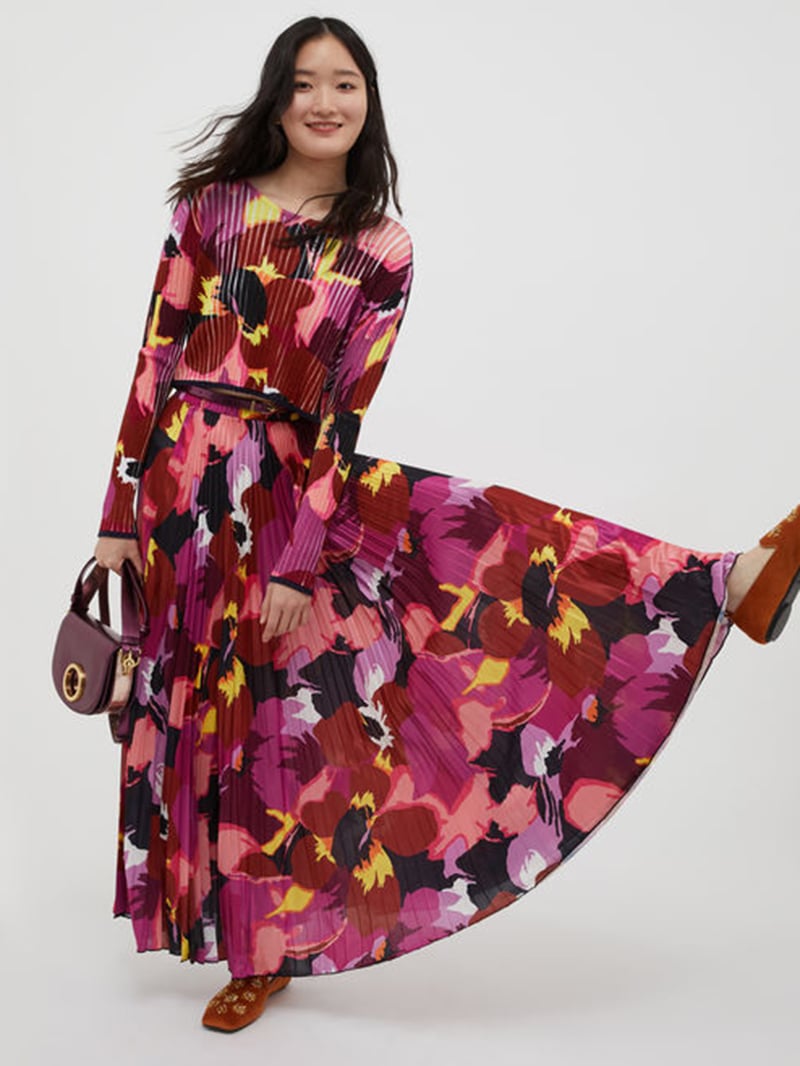 現貨MAX&Co.印花百褶長裙