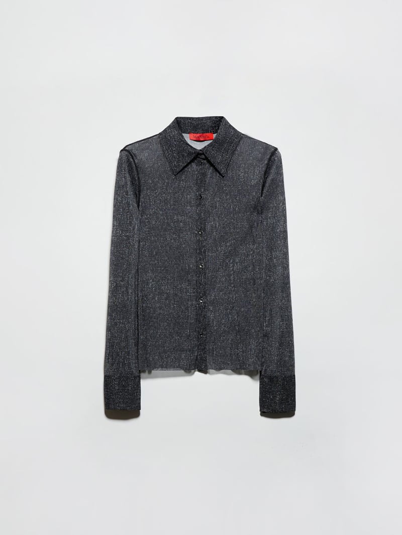 MAX&Co.單排扣針織薄紗襯衫