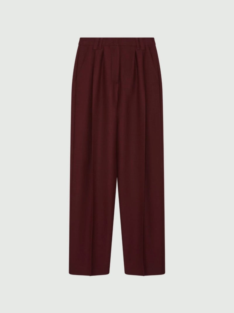 MARELLA羊毛混紡西裝寬褲