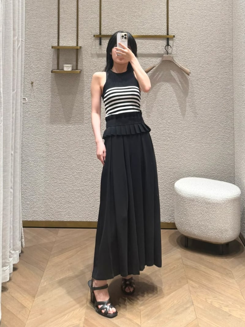 MaxMara可拆褶皺腰帶寬褲