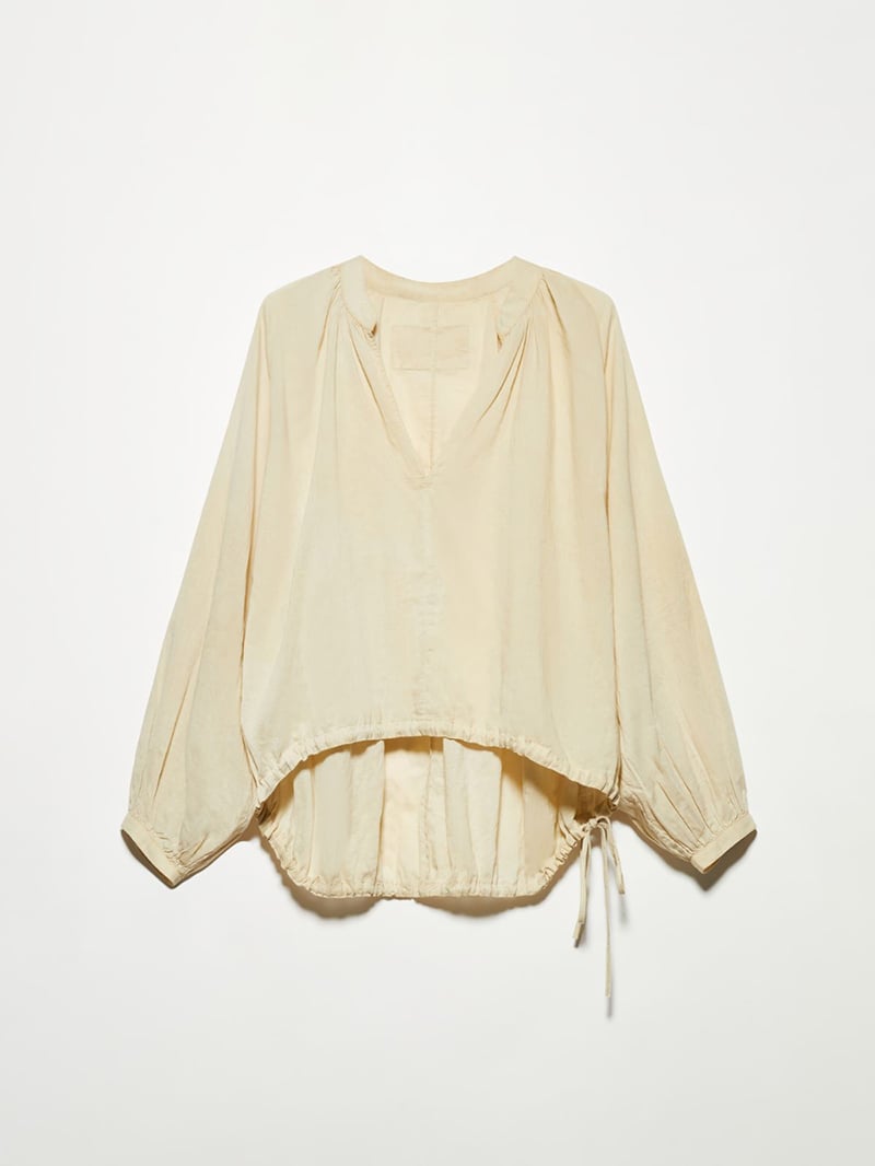 MAX&Co.巴里紗泡泡袖V領襯衫